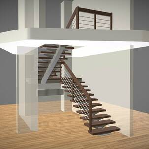 Проектирование деревянных и металлических лестниц