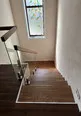 Лестница МЛ 155 в ДНП Европейская Долина-2 на бетоне, деревянная, на 2 этаж