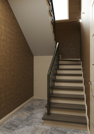Лестница на бетоне: стильное ограждение и облицовка 3